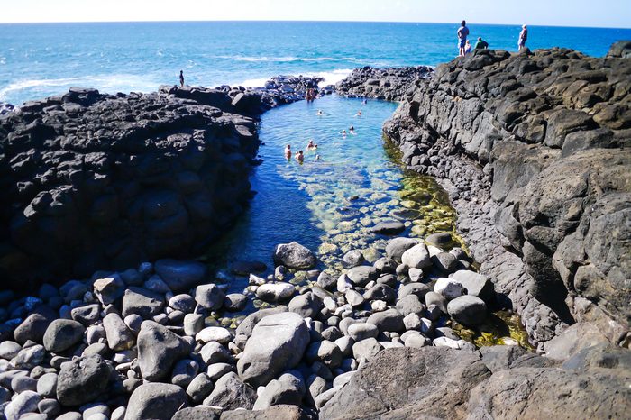 A beautiful day at the Queen's bath, Kauai Hawaii