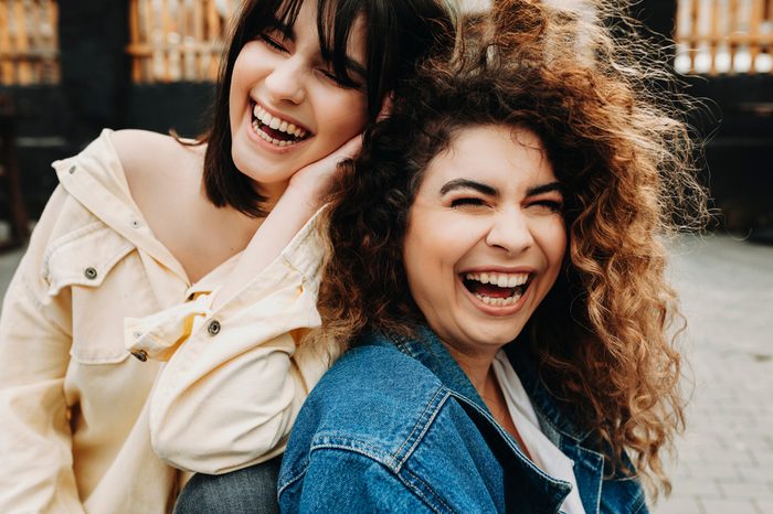 Amazing girls laughing and having fun together.