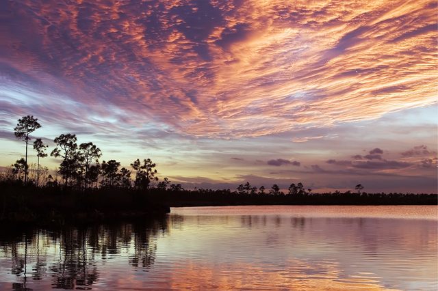 Sunset on Pine Lake, Florida Everglades NP