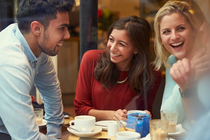 Group Of Friends In CafÃ?Â¢?? Relaxing Together