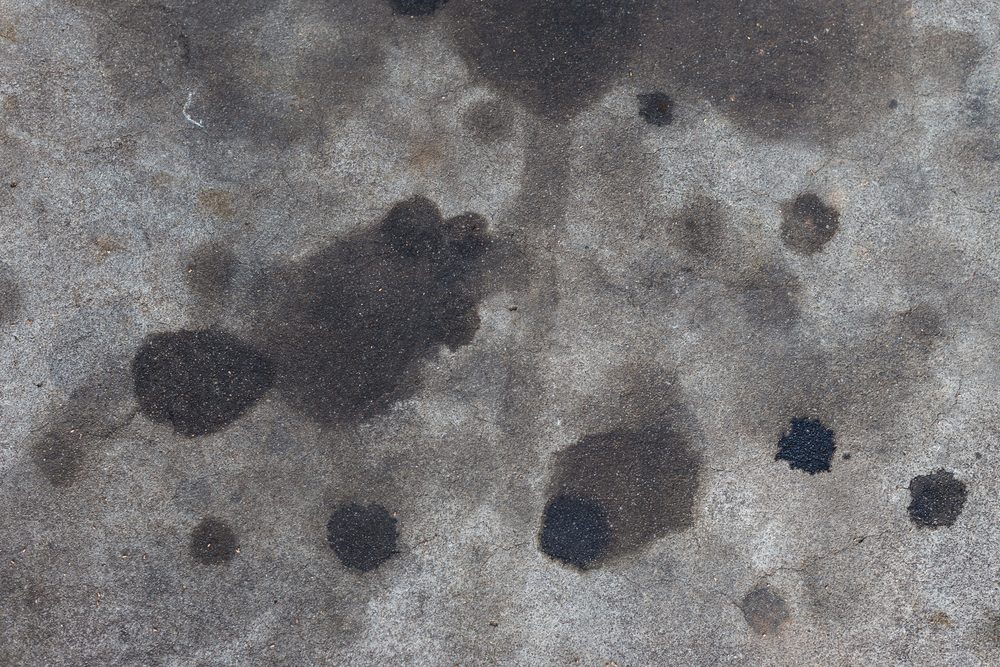 oil drops on concrete