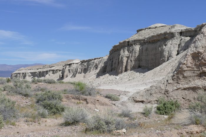 Sandy mud hills near area 51 in Nevada.