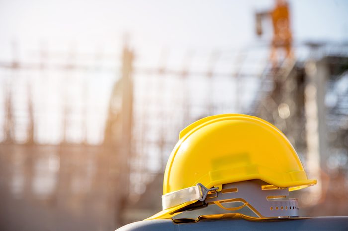 helmet in construction site