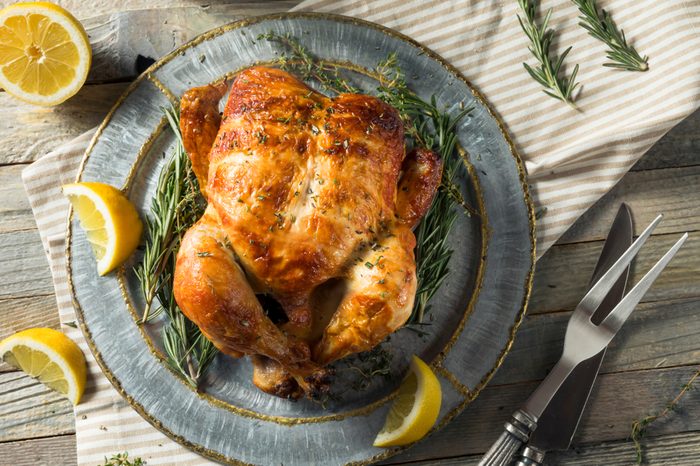 Homemade Rotisserie Chicken with Herbs and Lemons