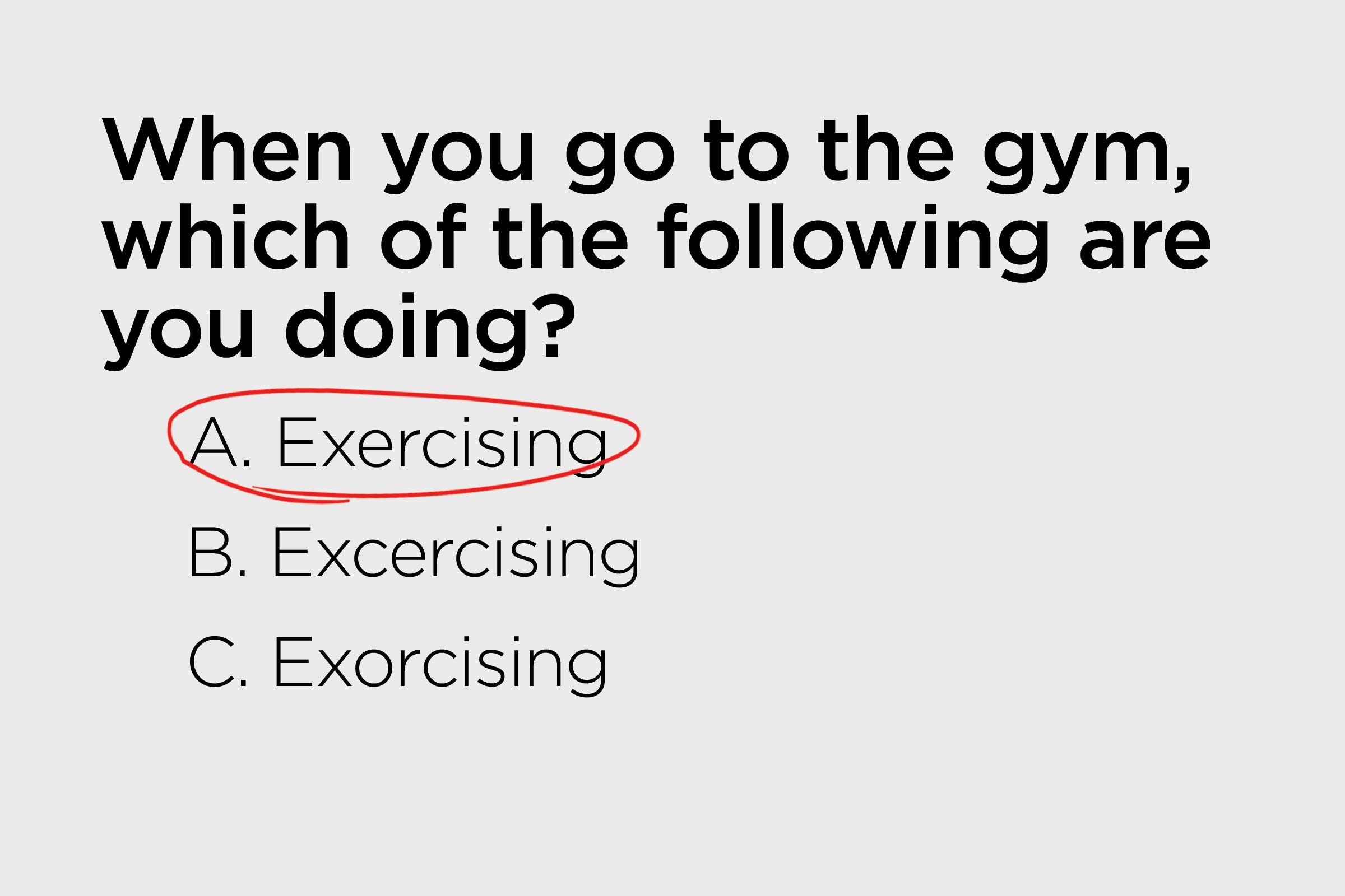 exercising