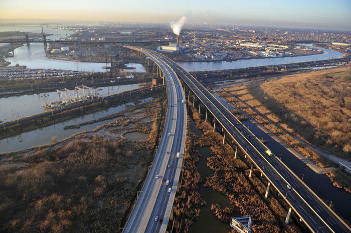 Aerial view of New Jersey Turnpike, New Jersey