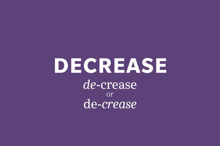 decrease pronunciation