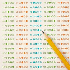 Quiz with pencil