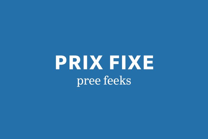 prix fixe pronunciation