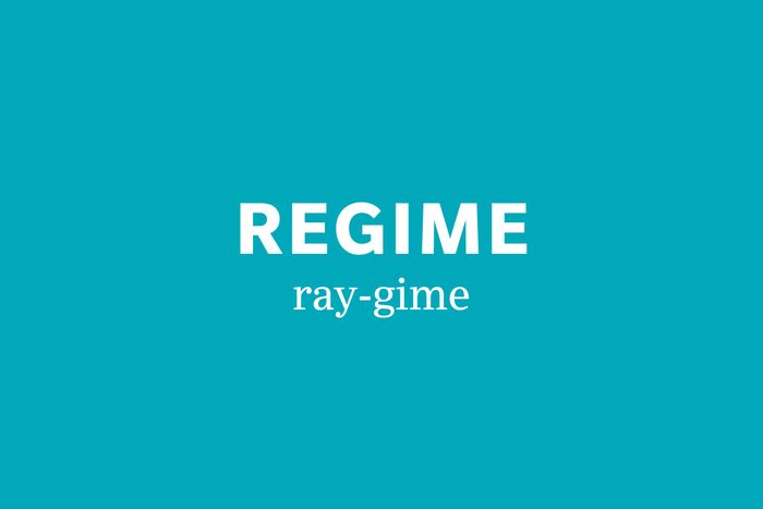 regime pronunciation
