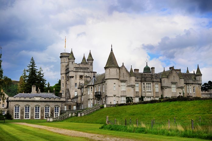 Scenic summer view of Balmoral castle, summer home of the British royal family