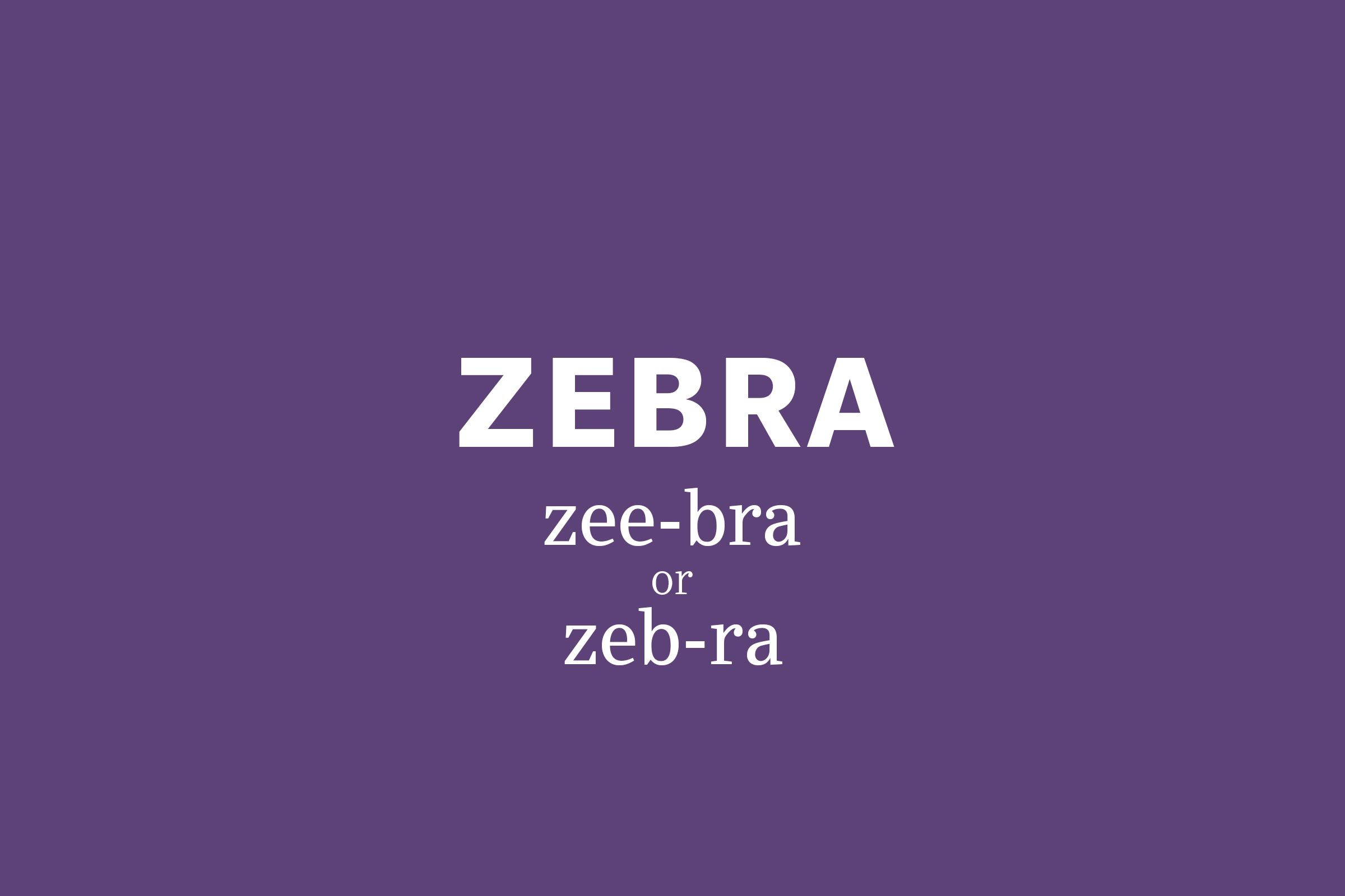 zebra pronunciation