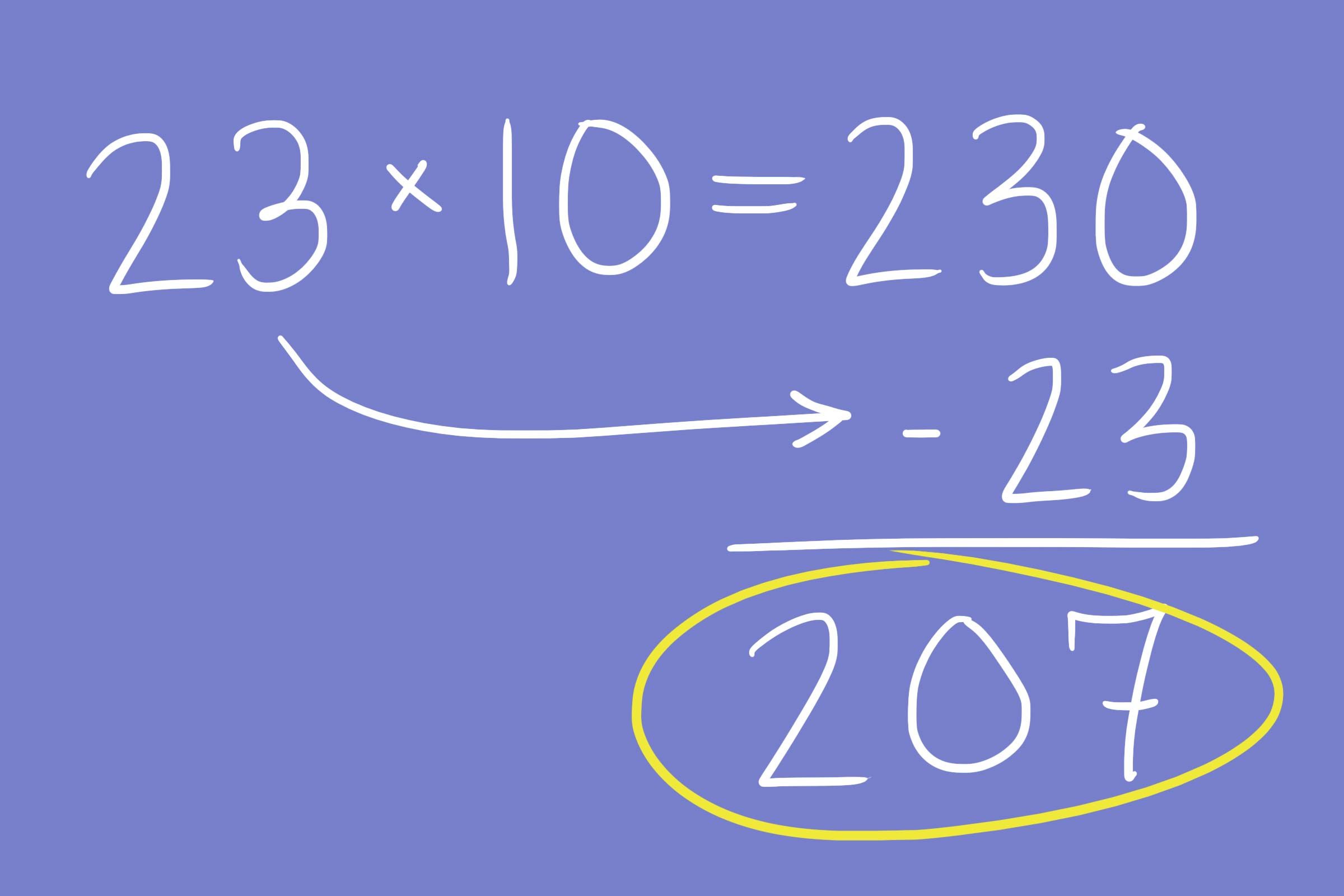 Multiplying by nine