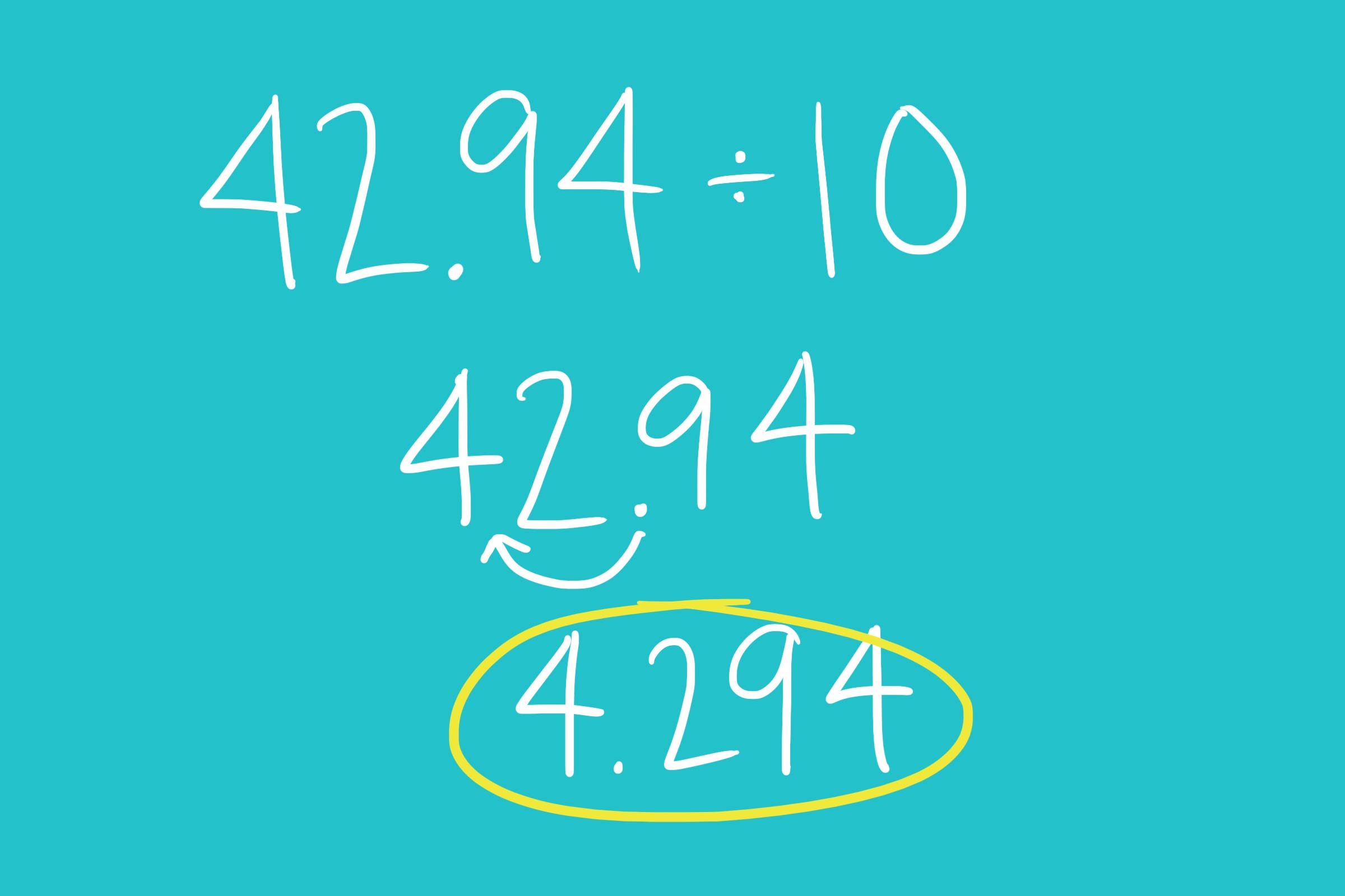 Dividing by 10, 100, or 1,000