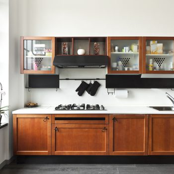 beautiful house, interior, view of the kitchen