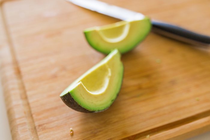 Sliced Avocado on Board