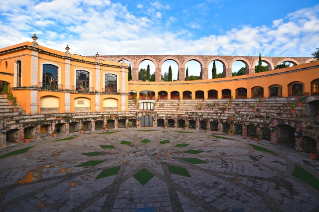 June 18, 2018. Zacatecas Mexico. Exterior view of the 5 star Hotel Quinta Real.