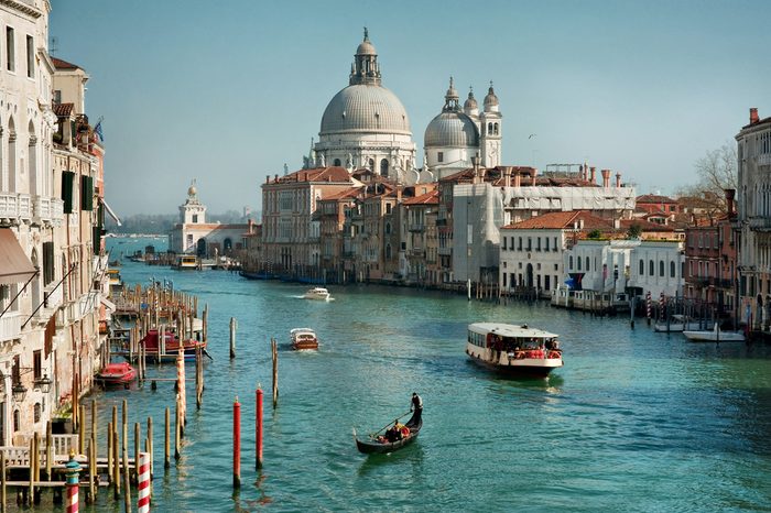 Grand Canal and Basilica Santa Maria della Salute, Venice, Italy