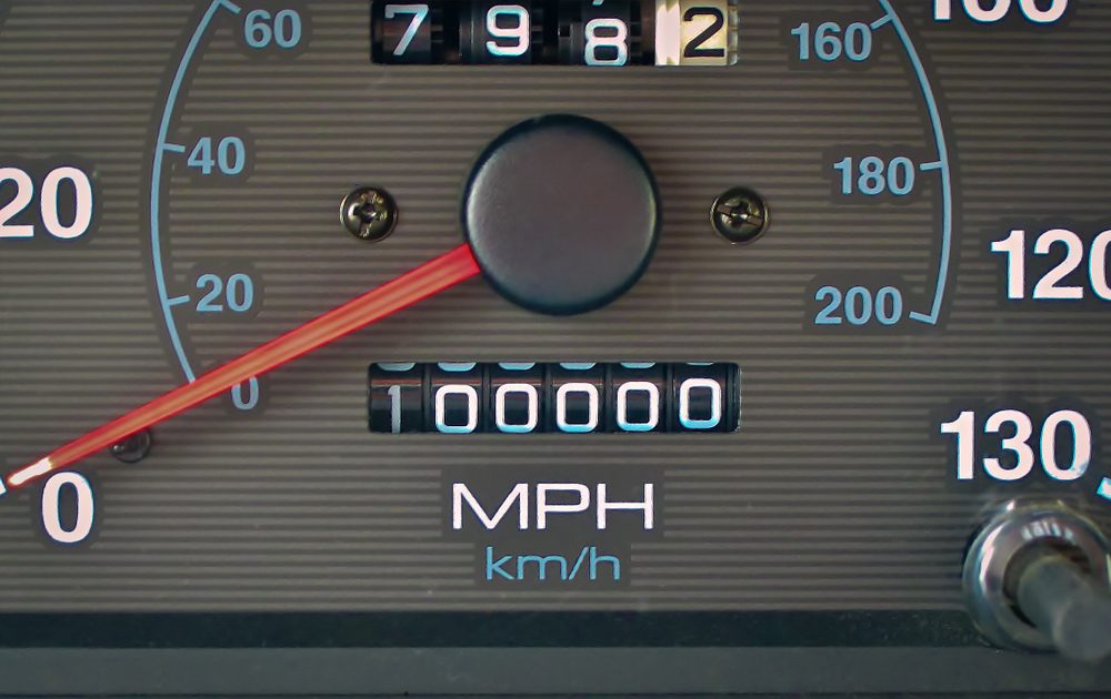 Odometer hits 100000 miles