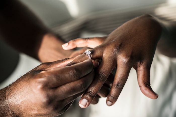 Man proposing to his girlfriend