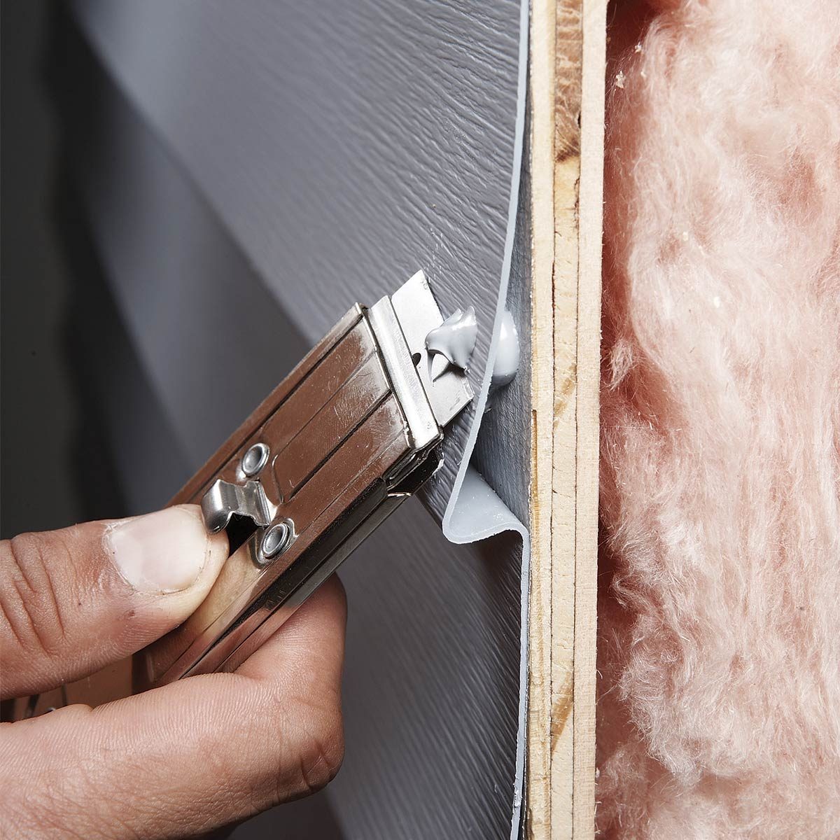 Patch holes in siding