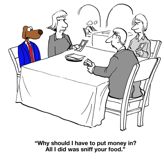 Dog cartoon restaurant