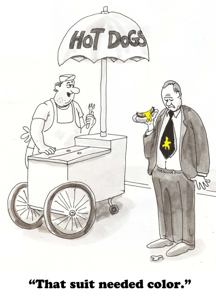 hot dog mustard cartoon