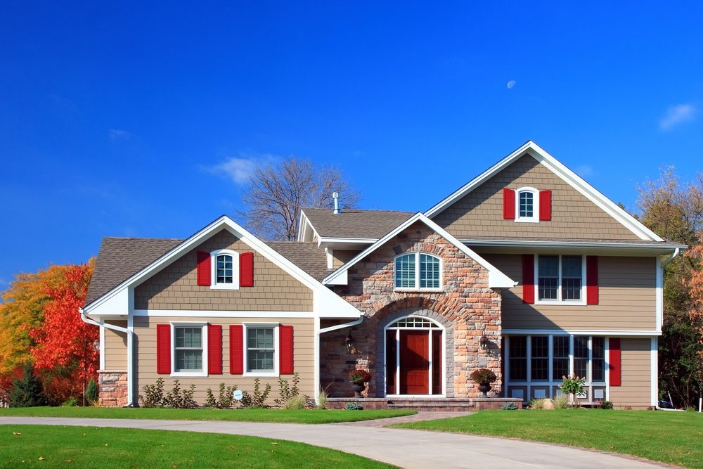 residential house in Minneapolis metro area, fall season