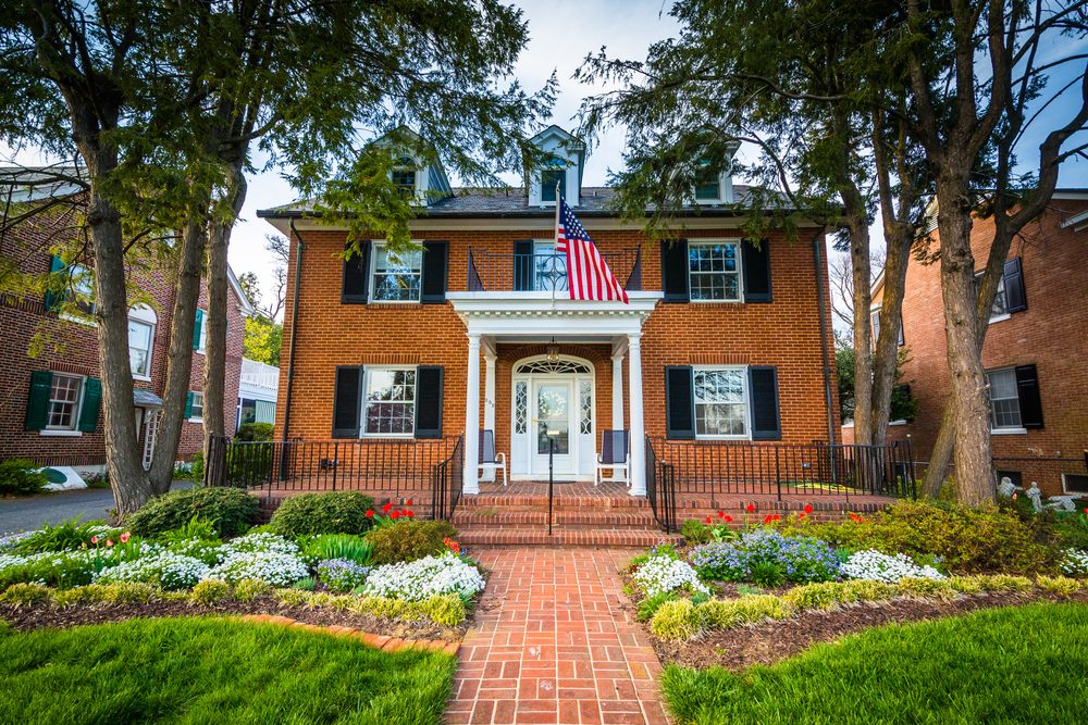 House along Second Street, in Frederick, Maryland.