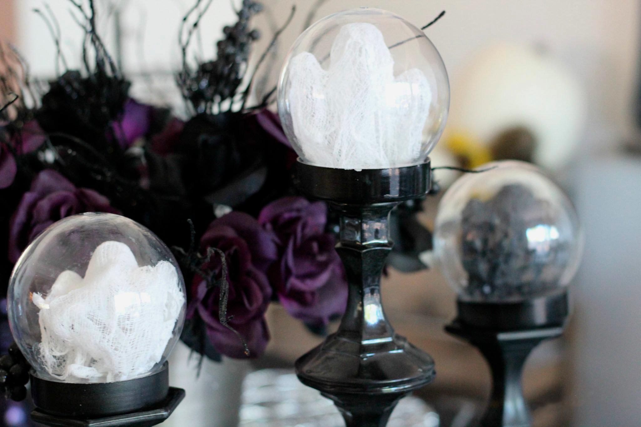 mini ghost globes halloween craft