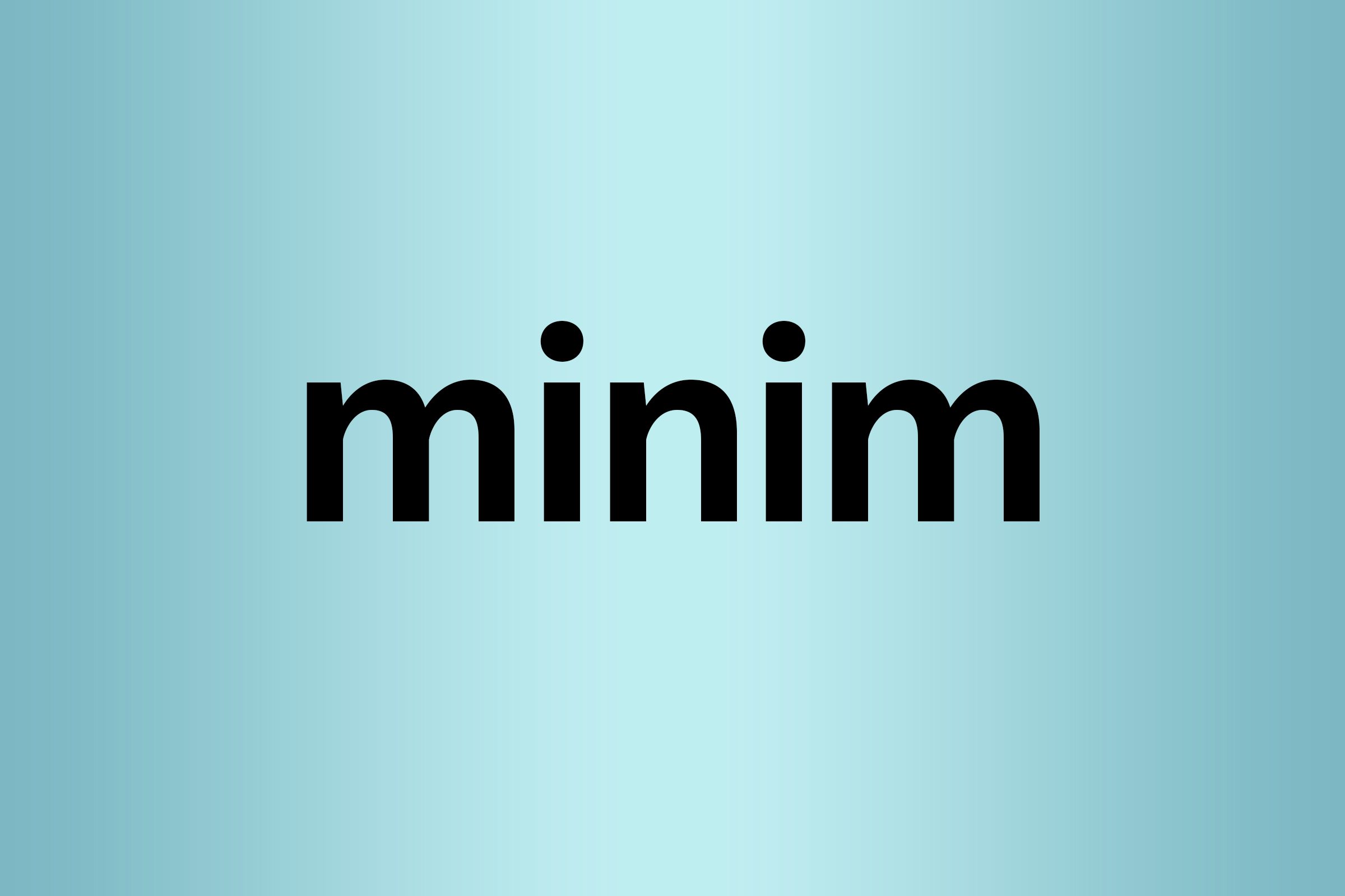 minim palindrome words