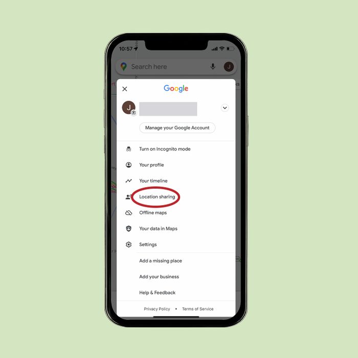 share location on google