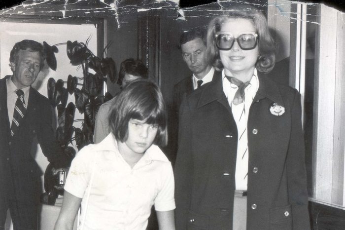 Former Film Actress Princess Grace Of Monaco (grace Kelly) And Her Youngest Daughter Princess Stephanie Of Monaco Aged 10 At London's Heathrow Airport En Route For A Private Visit To Philadelphia U.s.a.