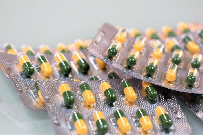Pain killer capsules called "Tramadol HCL 50 mg" in the packages. 