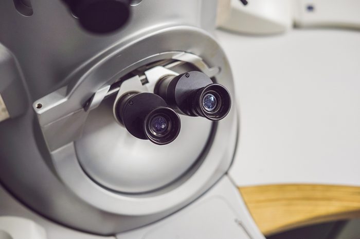 transmission electron microscope in a scientific laboratory.