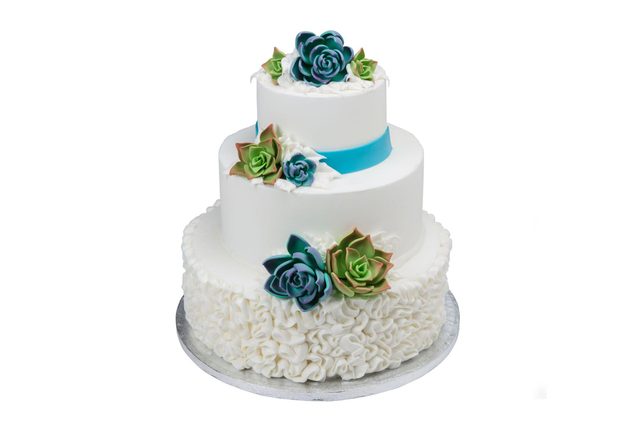 3 Tier White Cake with But'r'creme Icing - 1-1ozs
