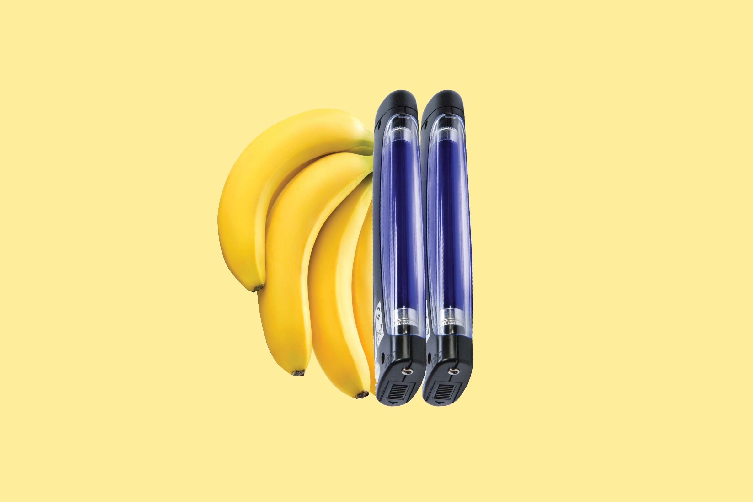 bananas glow blue under black lights