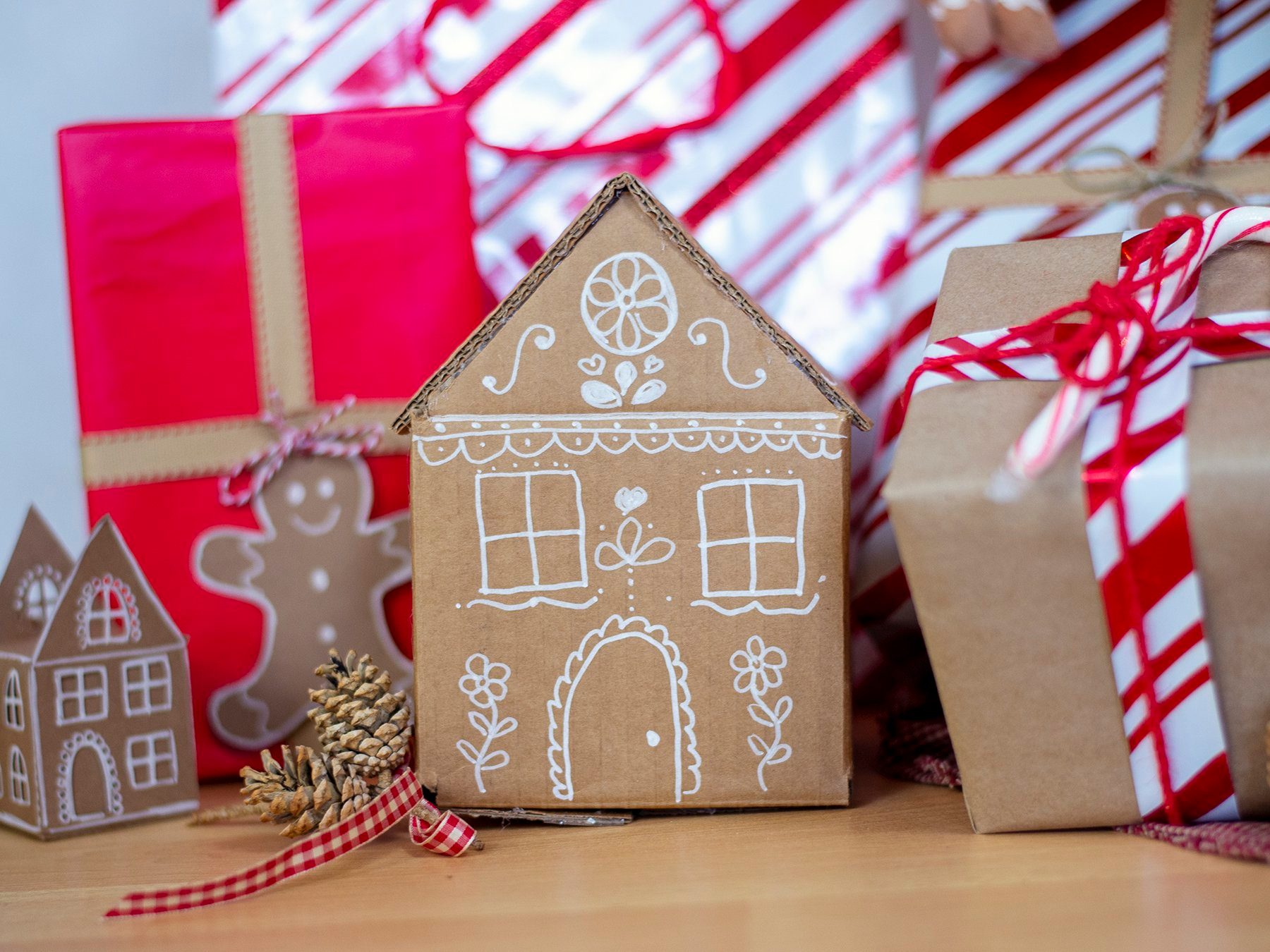 cardboard gingerbread house