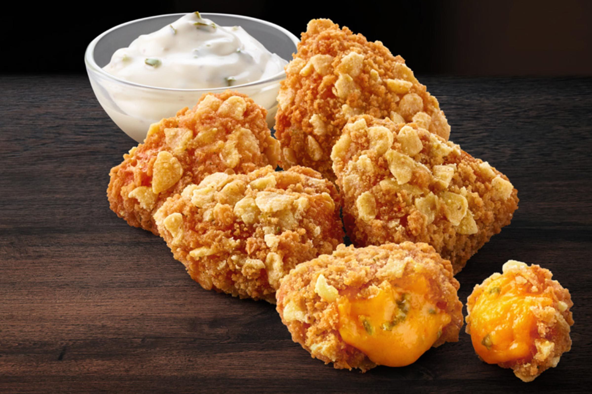 Spicy nacho cheese wedges