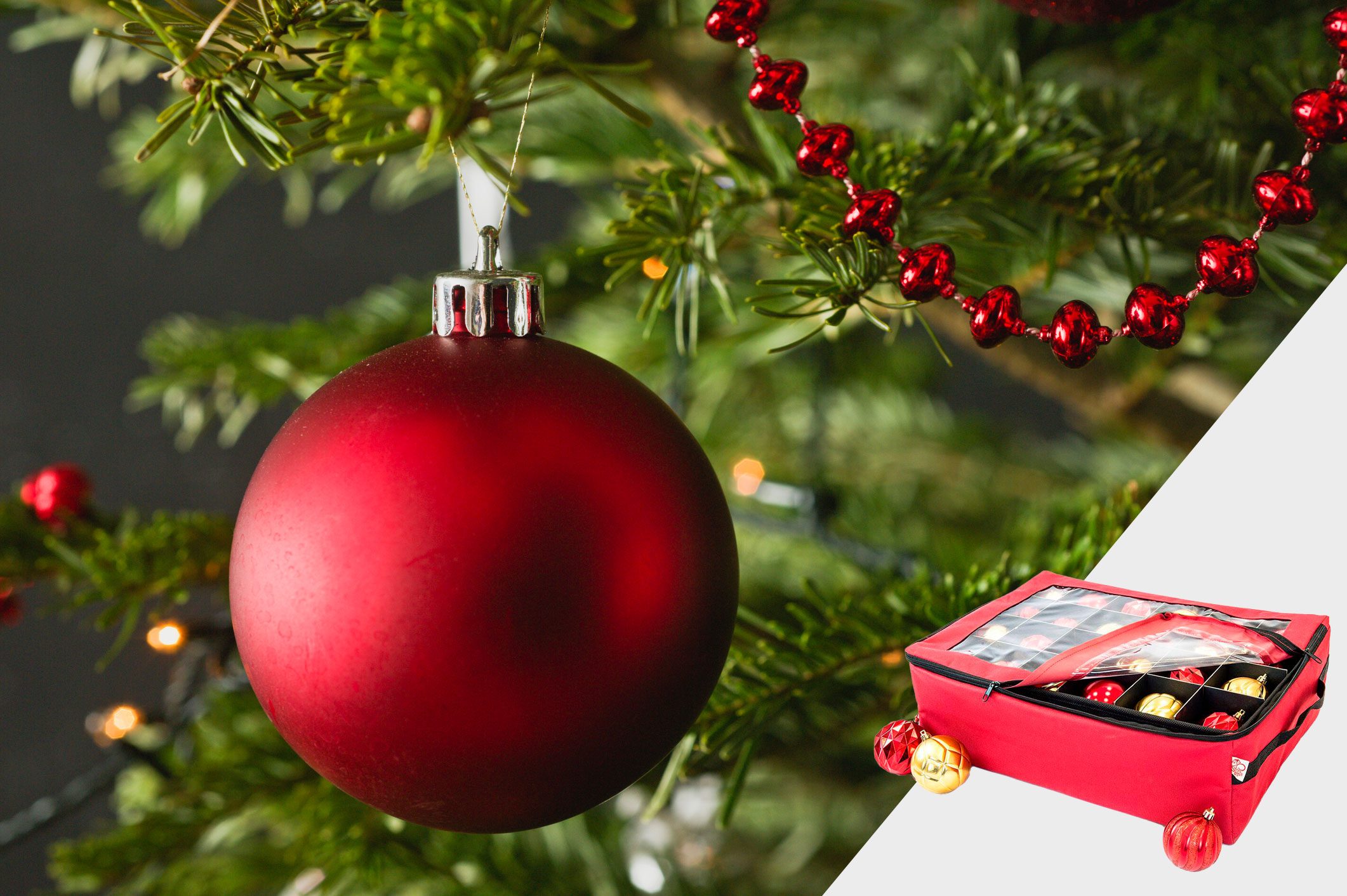 Christmas Ornament Storage with Inset