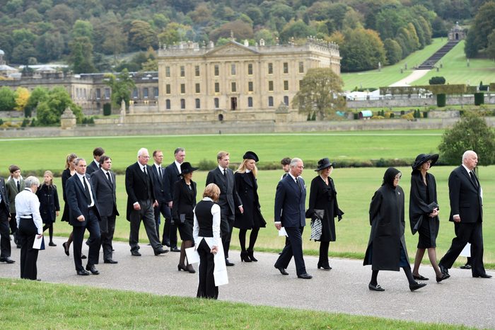 Funeral of The Dowager Duchess of Devonshire, Derbyshire, Britain - 02 Oct 2014