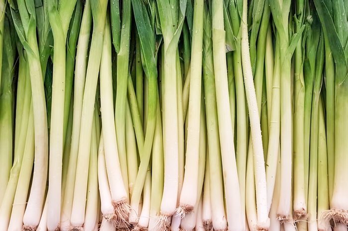 The vegetables; leek