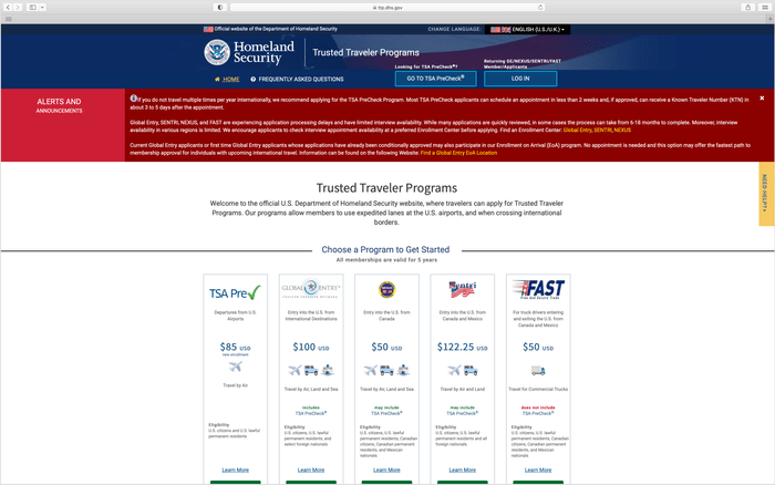 Nexus Expedited Canada Entrance
