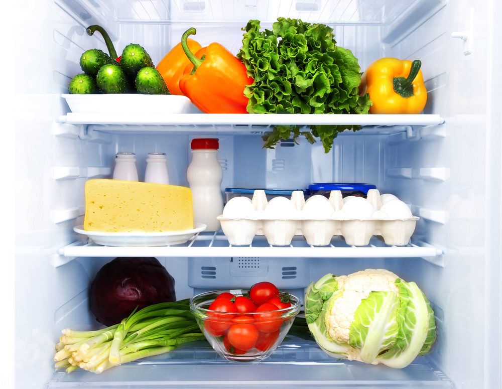 Refrigerator full of food