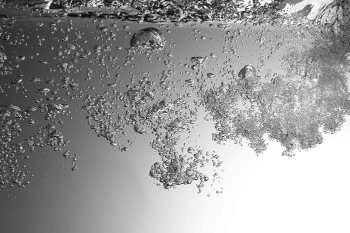 High resolution. Wave and bubbles to clean drinking water