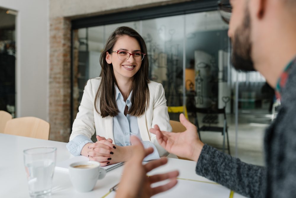 Always smile at a job interview