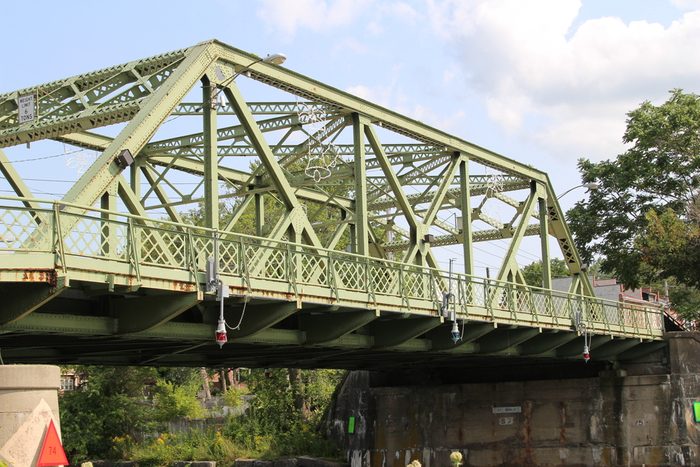 An old metal bridge which cross the Seneca River in Seneca Falls, NY. Also the inspiration for It's a Wonderful Life.