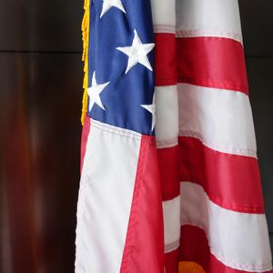 American flag inside
