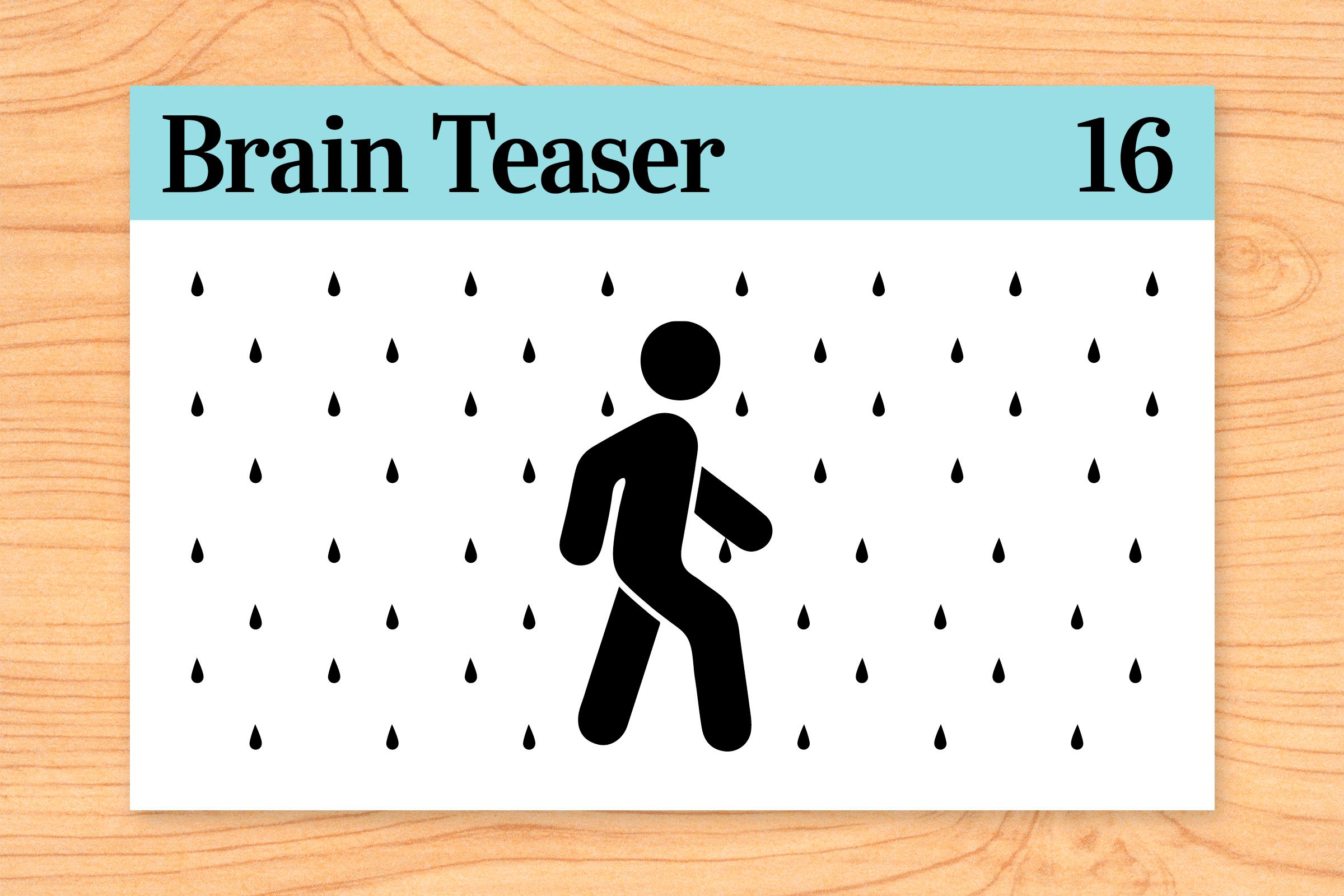 A man was walking in the rain. He was in the middle of nowhere. He had nothing and nowhere to hide. He came home all wet, but not a single hair on his head was wet. Why is that?