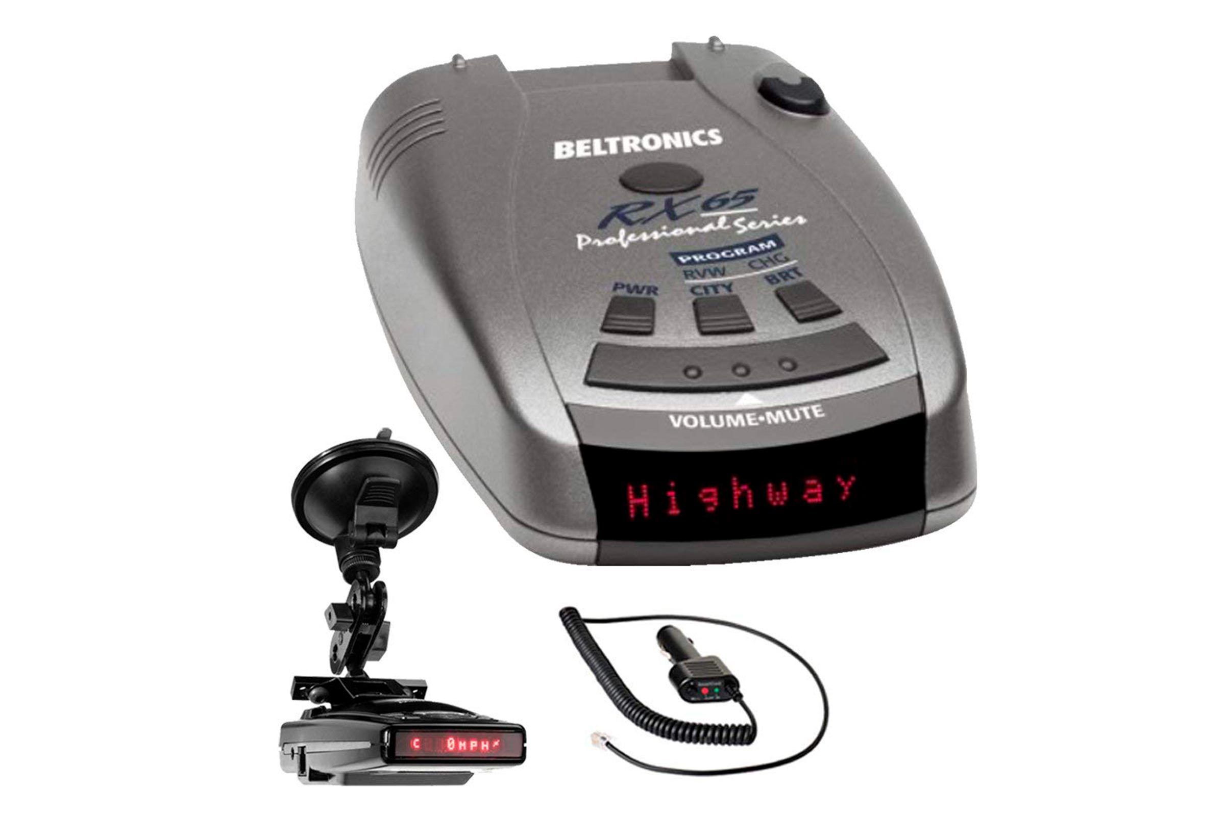 Radar laser detector with mount